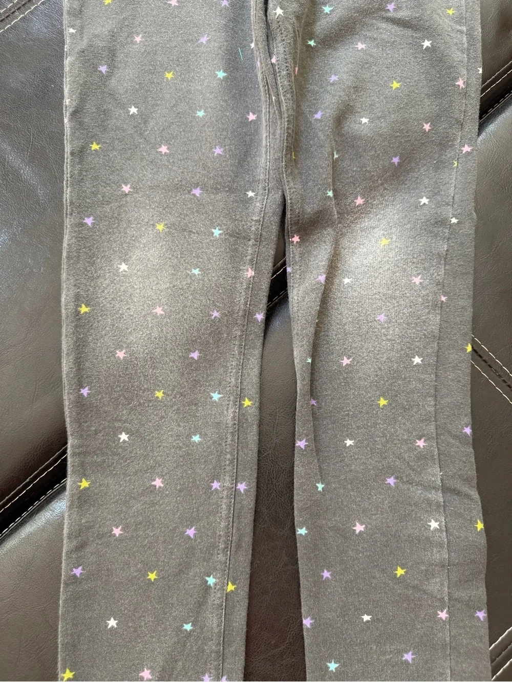 Jumping Beans - Girl’s Gray Leggings with Pastel Star Pattern